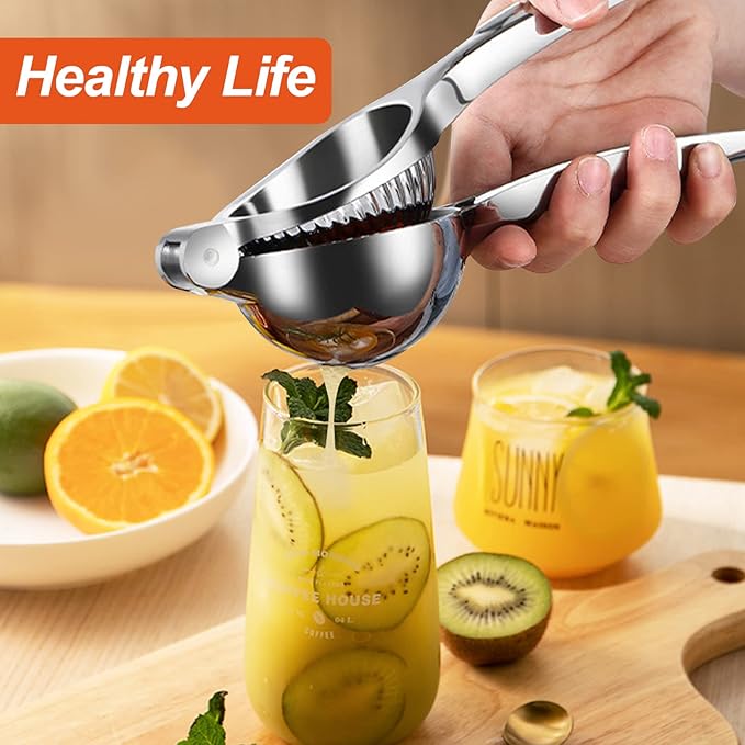 Relota 7 cm Zitronenpresse Handpresse, Zitruspresse Manuell, Anti-Ätzmittel, Durchmesser Lemon Squeezer, Schweres Saftpresse Manuell für Bar, Küche, Restaurant, Langlebig
